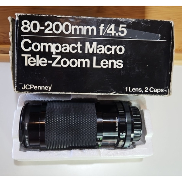 VINTAGE JCPenney 80-200mm f/4.5 Compact Macro Tele-Zoom Lens Canon Bayonet Mount - Picture 1 of 16